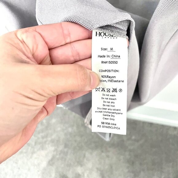 NWT House of CB Inka Grey 90's Inspired Dress Size M - Picture 11 of 13